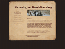 Tablet Screenshot of ozwebgenealogy.com